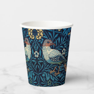 Gobelets En Papier William Morris Blue Birds Tapestry Classic