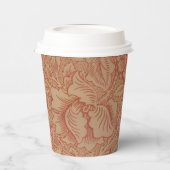 Gobelets En Papier William Morris Fleur de pavot rose Floral (Gauche)