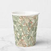 Gobelets En Papier William Morris Honeysuckle Vert Floral (Gauche)