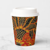 Gobelets En Papier William Morris Inde Floral rouge (Recto)