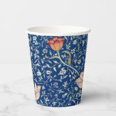 Gobelets En Papier William Morris Medway Floral bleu (Verso)
