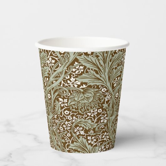 Gobelets En Papier William Morris Motif Floral Classique Arcadia (Recto)