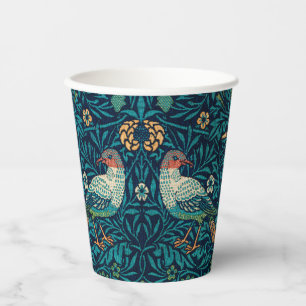 Gobelets En Papier William Morris - Oiseaux Motif Floral Épissage