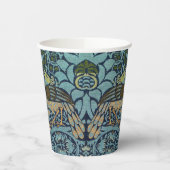 Gobelets En Papier William Morris Peacock and Dragon Woven Design (Gauche)