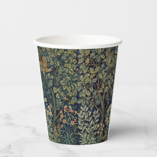 Gobelets En Papier William Morris Pheasier Bois Bois (Recto)