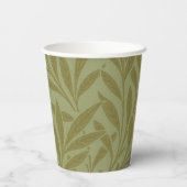 Gobelets En Papier William Morris Willow Antique Green Leaf Vine Art (Verso)