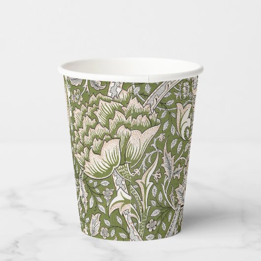Gobelets En Papier William Morris Windrush fleurs florales classique (Droite)