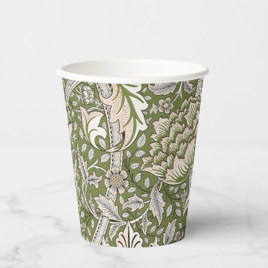 Gobelets En Papier William Morris Windrush fleurs florales classique (Recto)