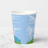 Gobelets En Papier Windmills et cellules solaires (Gauche)