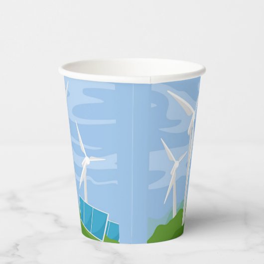Gobelets En Papier Windmills et cellules solaires (Droite)