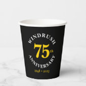 Gobelets En Papier Windrush 75e anniversaire (Recto)