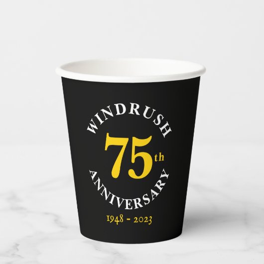 Gobelets En Papier Windrush 75e anniversaire (Recto)