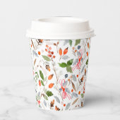 Gobelets En Papier Winter Botanical Berries & Foliage Holiday (Verso)