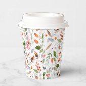 Gobelets En Papier Winter Botanical Berries & Foliage Holiday (Droite)