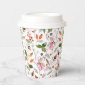 Gobelets En Papier Winter Botanical Berries & Foliage Holiday (Recto)