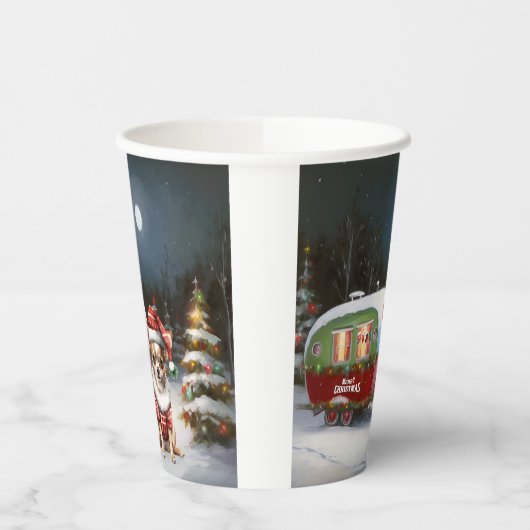 Gobelets En Papier Winter Chihuahua Caravan Christmas Adventure (Gauche)