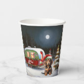 Gobelets En Papier Winter Dachshund Caravan Christmas Adventure (Verso)