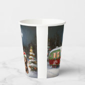 Gobelets En Papier Winter Dachshund Caravan Christmas Adventure (Gauche)