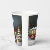 Gobelets En Papier Winter Dachshund Caravan Christmas Adventure (Droite)