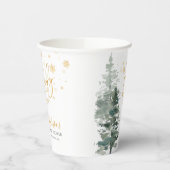 Gobelets En Papier Winter Forest Gold Il fait froid à l'extérieur du (Gauche)