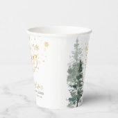 Gobelets En Papier Winter Forest Gold Il fait froid à l'extérieur du (Droite)