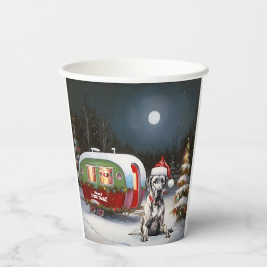 Gobelets En Papier Winter Great Dane Caravan Christmas Adventure (Verso)