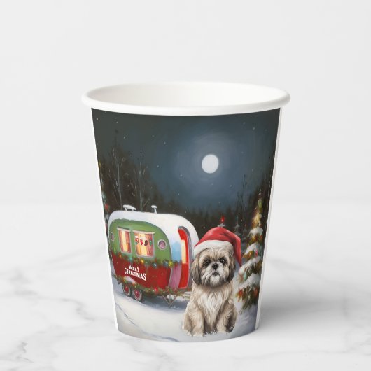 Gobelets En Papier Winter Havanese Caravan Christmas Adventure (Verso)