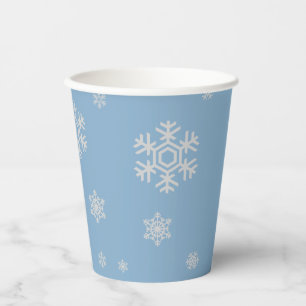 Gobelets En Papier Winter Onederland premier anniversaire bleu et arg