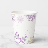 Gobelets En Papier Winter Onederland premier anniversaire or pourpre (Verso)