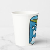 Gobelets En Papier Winter Thaw River with Ice Floes (Droite)