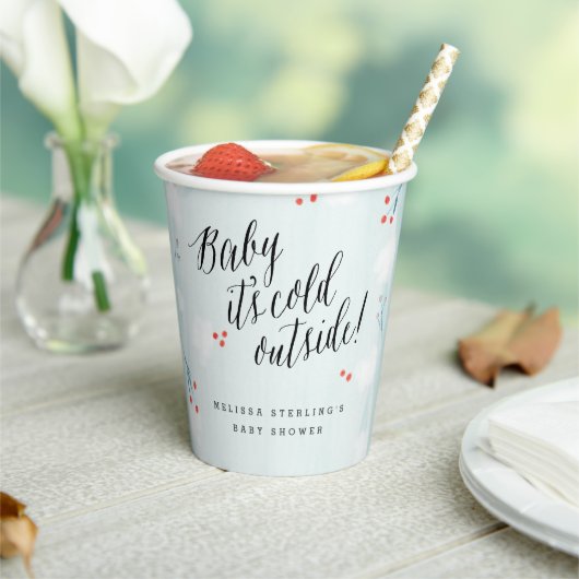 Gobelets En Papier Winter Wonderland Baby Il fait froid dehors douche (Insitu)