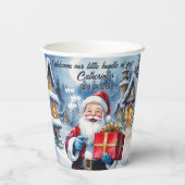 Gobelets En Papier Winter Wonderland Noël Père Noël Baby shower (Verso)
