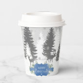 Gobelets En Papier Winter Wonderland Tasse en papier - Bleu (Verso)