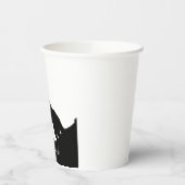 Gobelets En Papier Wolf Pop Art Votre Nom Personnalisé Noir Blanc (Gauche)