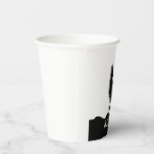 Gobelets En Papier Wolf Pop Art Votre Nom Personnalisé Noir Blanc (Droite)