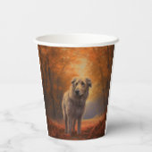 Gobelets En Papier Wolfhound à l'automne Leaves automne Inspire (Verso)