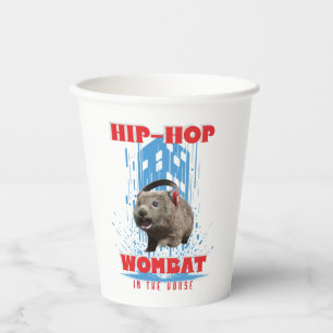 Gobelets En Papier Wombat Hip Hop Musique Drôle Animal