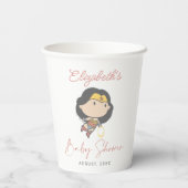 Gobelets En Papier Wonder Woman | Nouveau bébé bientôt (Verso)