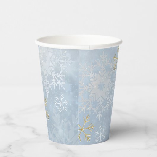 Gobelets En Papier Wonderland Snowflake tasses de papier hiver (Droite)