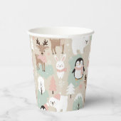 Gobelets En Papier Woodland Whimsical Forest Animals Winter (Droite)
