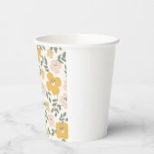 Gobelets En Papier Yellow Hibiscus flower hand drawn (Gauche)