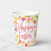Gobelets En Papier Yellow Red Floral Easter Brunch (Verso)