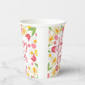 Gobelets En Papier Yellow Red Floral Easter Brunch (Droite)