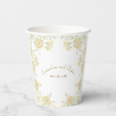 Gobelets En Papier Yellow Rose Wedding (Verso)