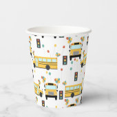 Gobelets En Papier Yellow School Bus Kids Birthday Party (Verso)