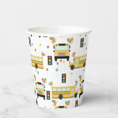 Gobelets En Papier Yellow School Bus Kids Birthday Party (Gauche)