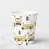 Gobelets En Papier Yellow School Bus Kids Birthday Party (Recto)