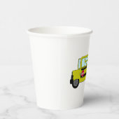 Gobelets En Papier Yellow School Bus with Stop Sign (Droite)