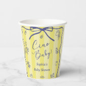 Gobelets En Papier Yellow Stripes Italian Themed Ciao Baby (Recto)