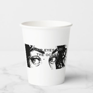 Gobelets En Papier Yeux romantiques de l'Art Pop : "Vos Yeux Sont l'O